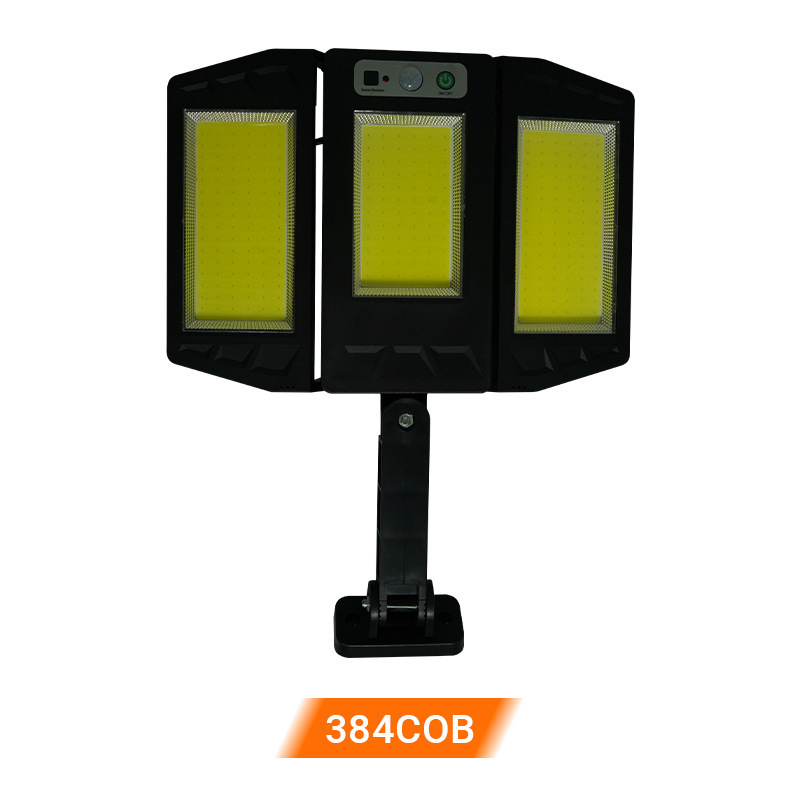 Solarno vanjsko dvorišno sklopivo svjetlo s daljinskim upravljanjem, senzorom pokreta, LED ulična svjetiljka, vodootporna, COB zidna svjetiljka, ultra jaka.
