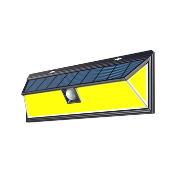 Novo solarno vanjsko svjetlo za vrt, s senzorom pokreta, kućna uporaba, IP56 vodootporno, daljinsko upravljanje, 5W, dizajn trapeza i trokuta