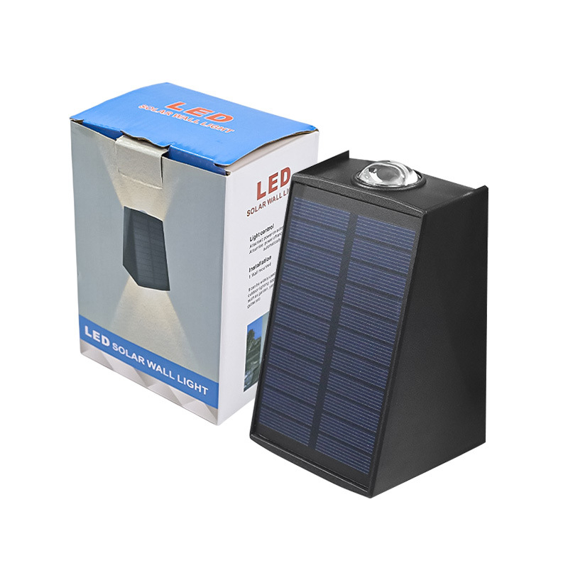 Solarna LED dekorativna vanjska zidna svjetiljka za vrt i vilu, osvjetljenje gore i dolje