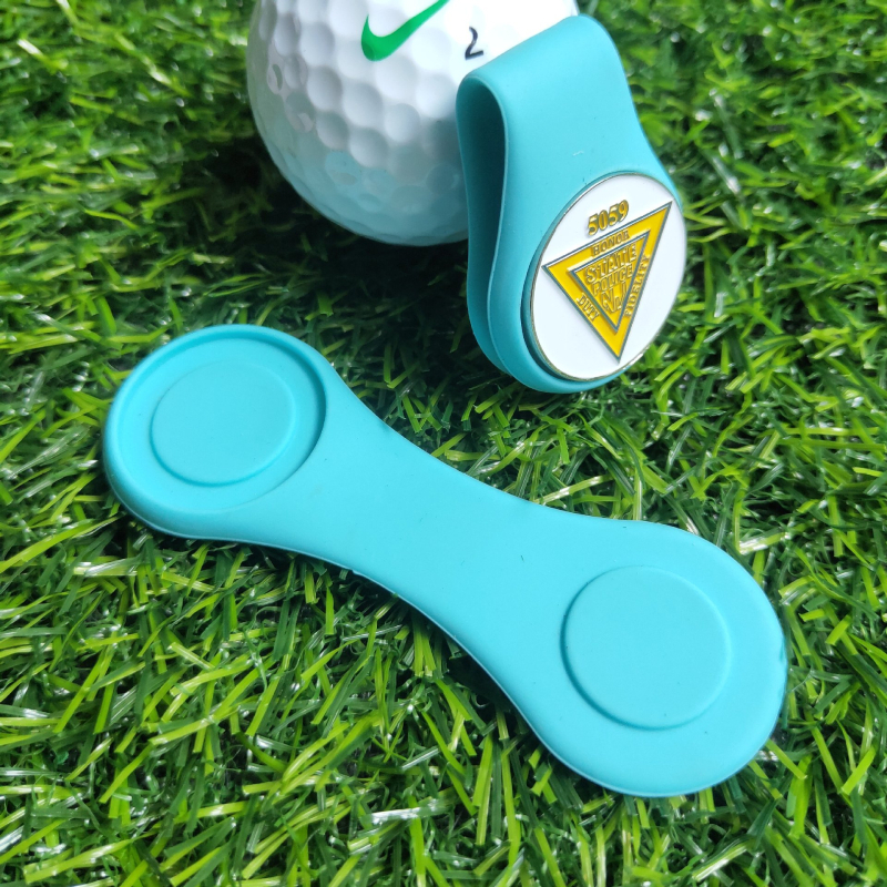 Silikonski klip za golf kapu s magnetskim držačem i markerom lopte, promjer 25 mm