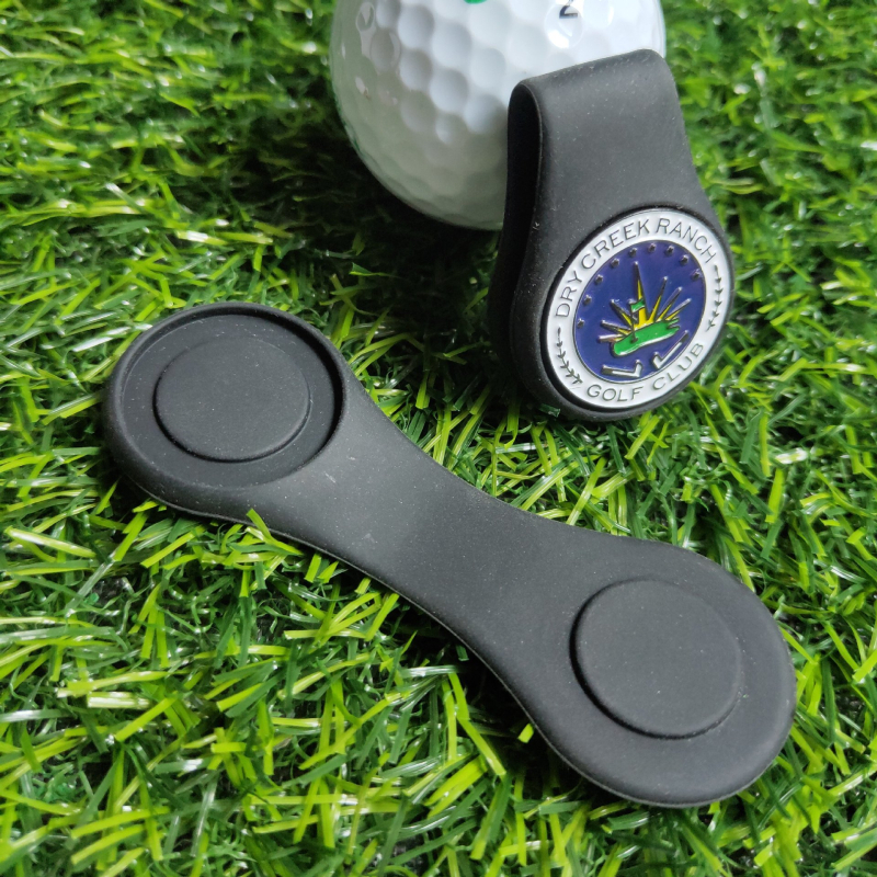 Silikonski klip za golf kapu s magnetskim držačem i markerom lopte, promjer 25 mm