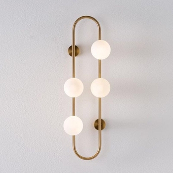 Designer Magic Bean zidna svjetiljka, nordijski minimalistički stil, staklena kugla, metalno tijelo, LED, promjer 24 cm, prekidač na zidu