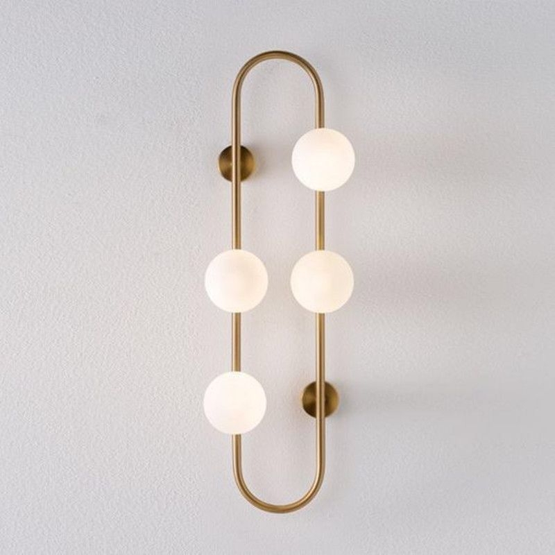 Designer Magic Bean zidna svjetiljka, nordijski minimalistički stil, staklena kugla, metalno tijelo, LED, promjer 24 cm, prekidač na zidu