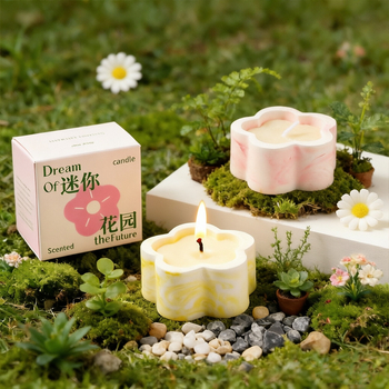 Mini garden aromatična svijeća u obliku cvijeta – kreativna blagdanska atmosfera, dar za rođendan i suvenir.