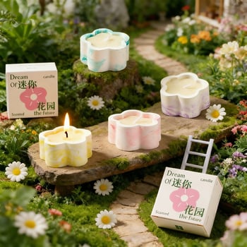 Mini garden aromatična svijeća u obliku cvijeta – kreativna blagdanska atmosfera, dar za rođendan i suvenir.