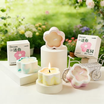 Mini garden aromatična svijeća u obliku cvijeta – kreativna blagdanska atmosfera, dar za rođendan i suvenir.