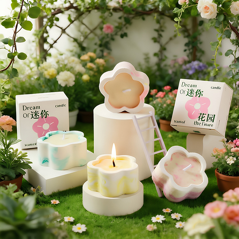 Mini garden aromatična svijeća u obliku cvijeta – kreativna blagdanska atmosfera, dar za rođendan i suvenir.