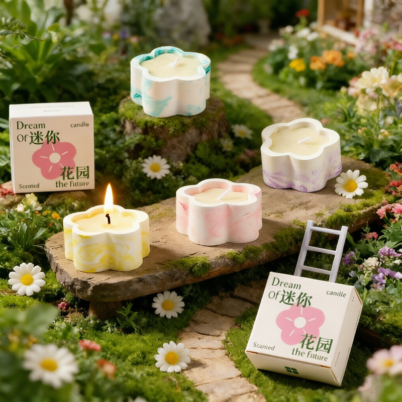 Mini garden aromatična svijeća u obliku cvijeta – kreativna blagdanska atmosfera, dar za rođendan i suvenir.