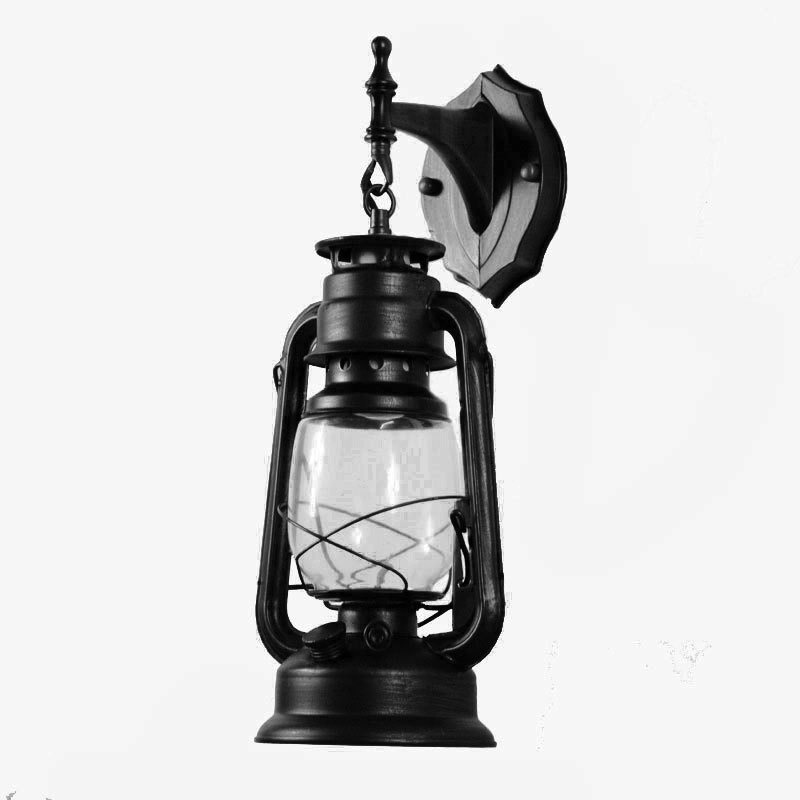 Zidna lampa za hodnik kineskog restorana, vintage fenjer na kerosen, kovani željezo, europska antik dekorativna svjetiljka