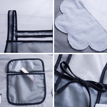PVC pregača bez rukava za kuhinju, bijela, univerzalna veličina, moderni minimalistički stil, otporna na masnoće