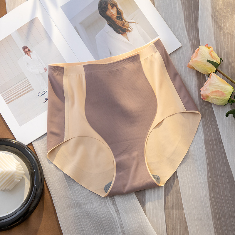 Ženske gaćice s visokim strukom, prozračna ice-silk tkanina, podizanje stražnjice, plus veličina, pamukova podstava, japanskog stila