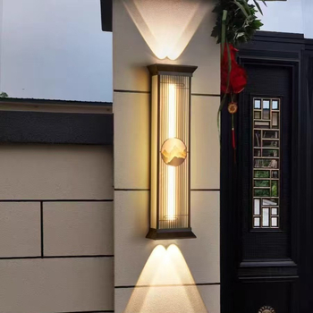 Solarna LED zidna lampa s gore-dolje osvjetljenjem, moderni minimalistički dizajn, vodootporna vanjska vrtna svjetiljka, napajanje 110–220V