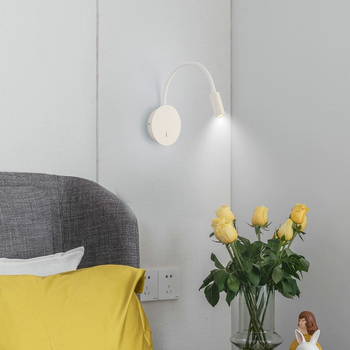 LED zidna svjetiljka s podesivim kutem i USB-om, za dnevni boravak, hodnik i galeriju; minimalistička noćna lampica za spavaću sobu.