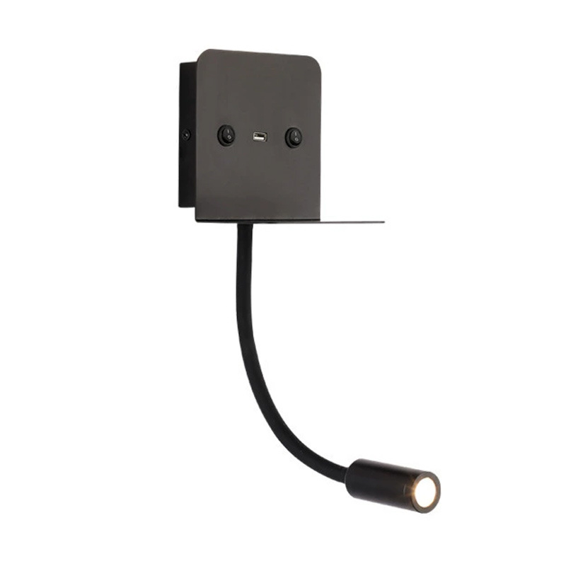 LED zidna svjetiljka s podesivim kutem i USB-om, za dnevni boravak, hodnik i galeriju; minimalistička noćna lampica za spavaću sobu.