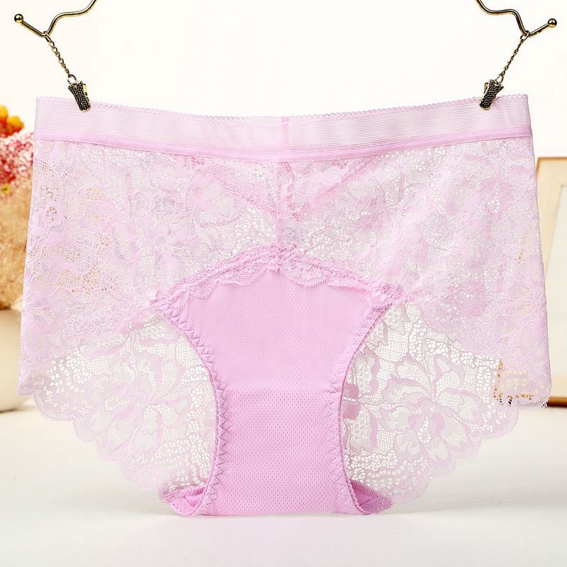Ženske seksi čipkaste gaćice s proreznim dizajnom, visokim strukom, plus veličina, pamučna podstava u preponama