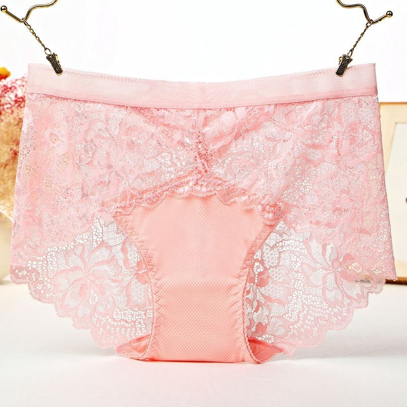Ženske seksi čipkaste gaćice s proreznim dizajnom, visokim strukom, plus veličina, pamučna podstava u preponama