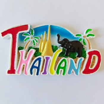 Phuket, Tajland — 3D magnetski magnet za hladnjak s pogledom na more, ručni rad od smole, suvenir s putovanja