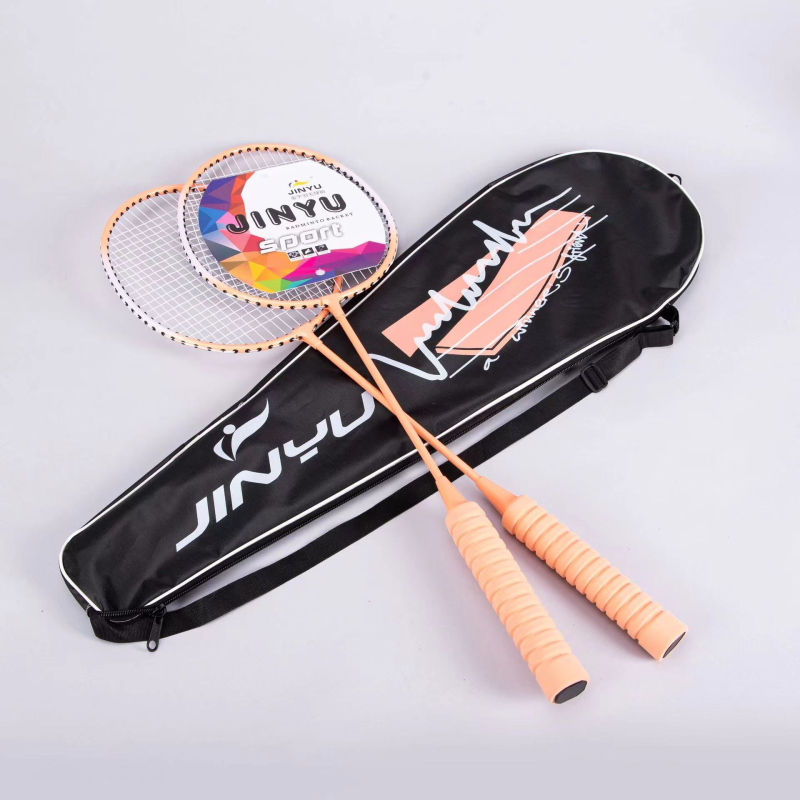 Jinyu legirani badminton reketa, za početnike, odrasle i djecu, set od 2 komada, izdržljiva jednokomponentna konstrukcija za trening i natjecanje