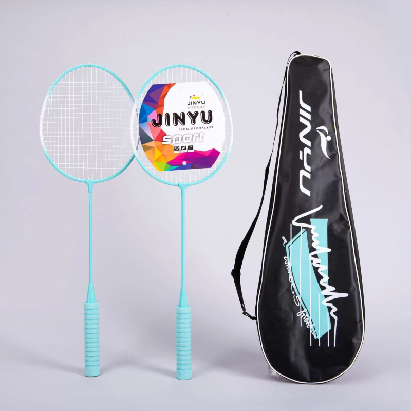 Jinyu legirani badminton reketa, za početnike, odrasle i djecu, set od 2 komada, izdržljiva jednokomponentna konstrukcija za trening i natjecanje