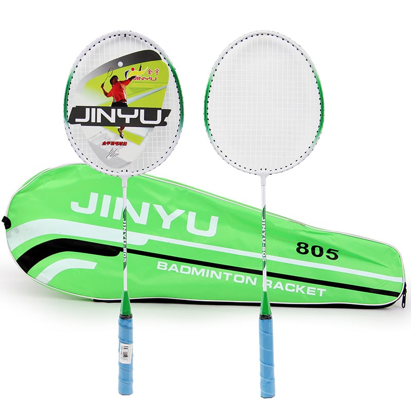 Jinyu legirani badminton reketa, za početnike, odrasle i djecu, set od 2 komada, izdržljiva jednokomponentna konstrukcija za trening i natjecanje