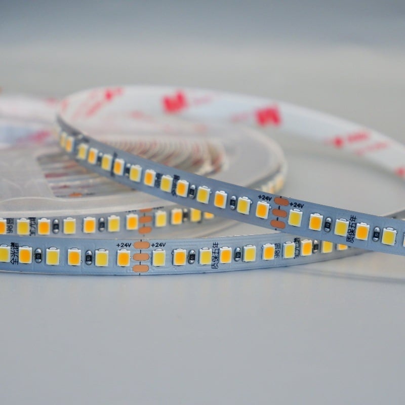 LED traka s punim spektrom, niskonaponska 24V, samoljepljiva, SMD-5050, dvostruka temperatura boje, unutarnje osvjetljenje, CRI 98