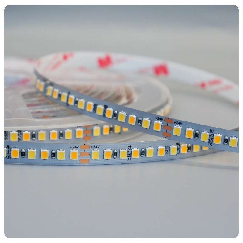 LED traka s punim spektrom, niskonaponska 24V, samoljepljiva, SMD-5050, dvostruka temperatura boje, unutarnje osvjetljenje, CRI 98