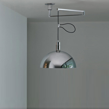 Nordijski minimalistički Bauhaus viseći luster s staklenim abažurom, podesiva visina, LED, tijelo od željeza