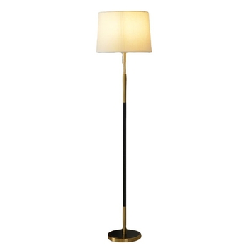 Podna lampa u američkom stilu sa željezno tijelo i tkanim sjenilom u bakrenoj nijansi za dnevni boravak i spavaću sobu