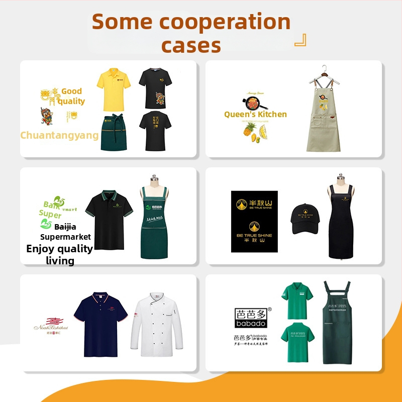 Predpasnik od 100% pamuka, vodootporan za catering s prilagođenim logom, prilagodljivim vratom u halter stilu, japanski stil, 8 boja
