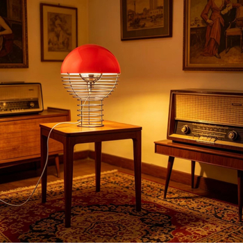 Stolna lampa s žaruljom, moderan energetski štedljiv dizajn, Bauhaus stil sredine stoljeća, kreativna personalizirana noćna svjetiljka za gostinjske sobe