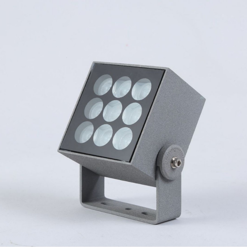 Kvadratno kućište od lijevane aluminijske legure, vodootporno, skup kućišta za vanjski LED reflektor, 90×90 mm, 9–12W