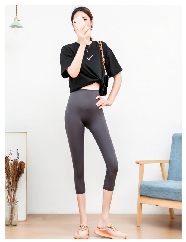 Ženske ¾ duljine šorceva sharkskin, visok pojas, oblikovanje trbuha, podizanje zadnjice, lagane ljetne joga shapewear šortse, plus veličina, podstava