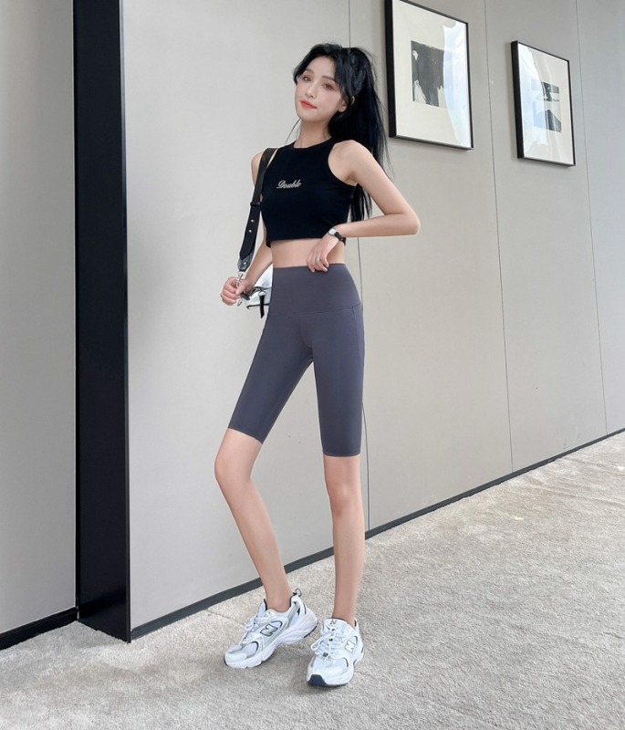 Ženske ¾ duljine šorceva sharkskin, visok pojas, oblikovanje trbuha, podizanje zadnjice, lagane ljetne joga shapewear šortse, plus veličina, podstava