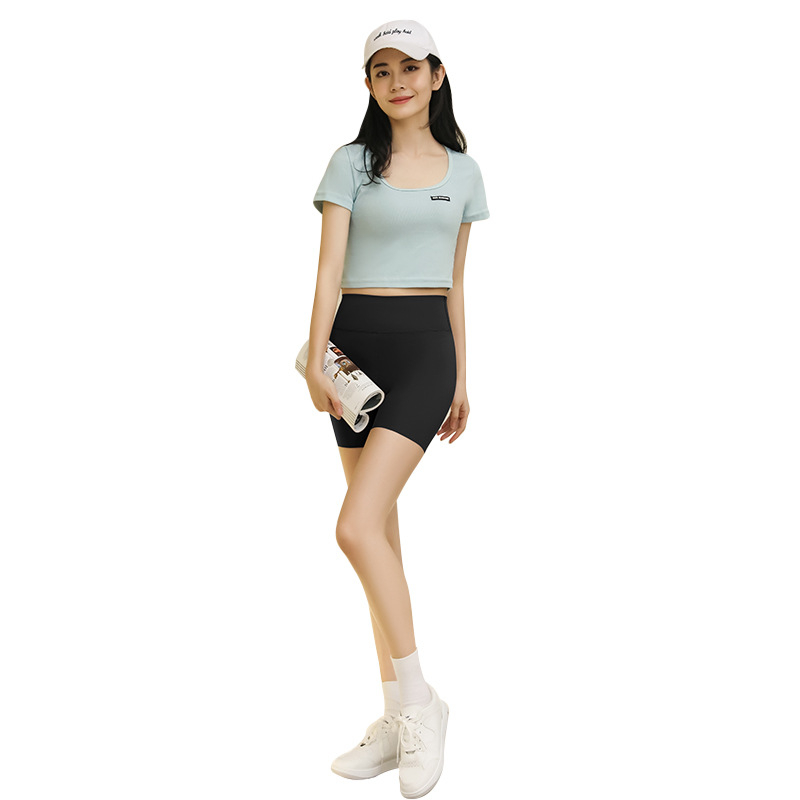 Ženske ¾ duljine šorceva sharkskin, visok pojas, oblikovanje trbuha, podizanje zadnjice, lagane ljetne joga shapewear šortse, plus veličina, podstava