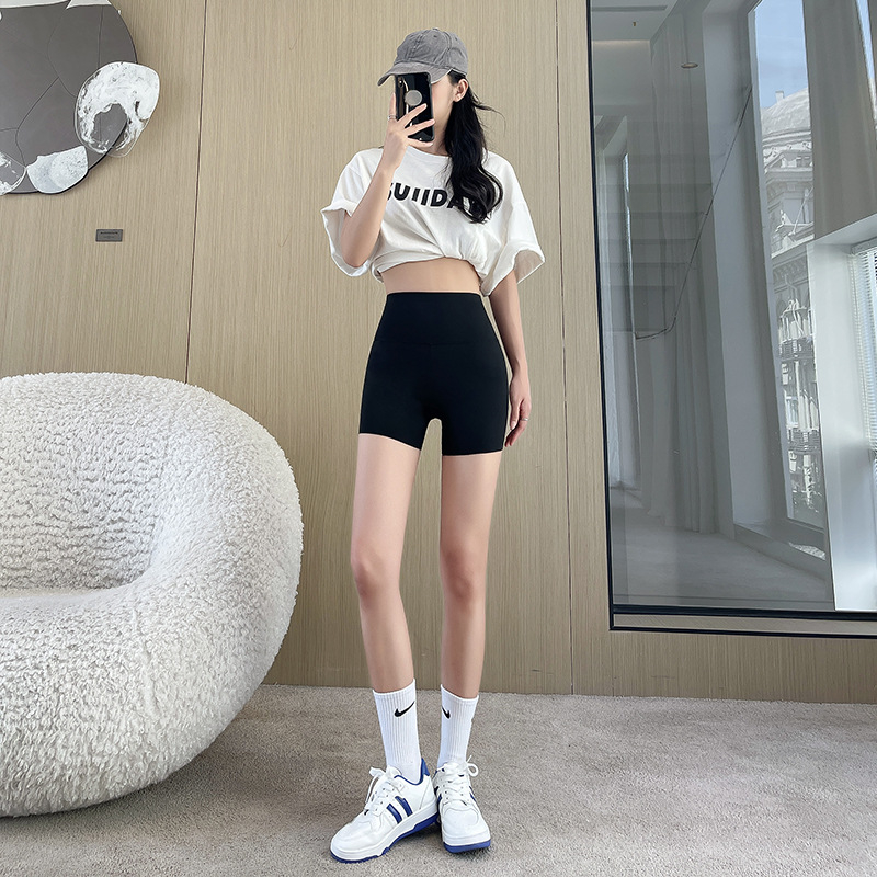 Ženske ¾ duljine šorceva sharkskin, visok pojas, oblikovanje trbuha, podizanje zadnjice, lagane ljetne joga shapewear šortse, plus veličina, podstava