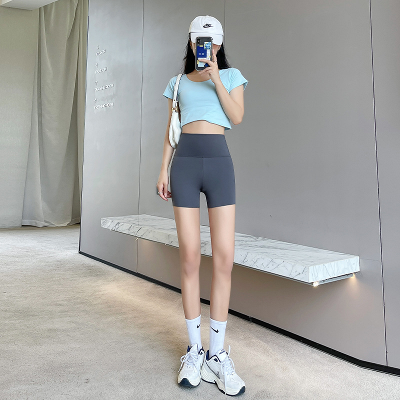 Ženske ¾ duljine šorceva sharkskin, visok pojas, oblikovanje trbuha, podizanje zadnjice, lagane ljetne joga shapewear šortse, plus veličina, podstava