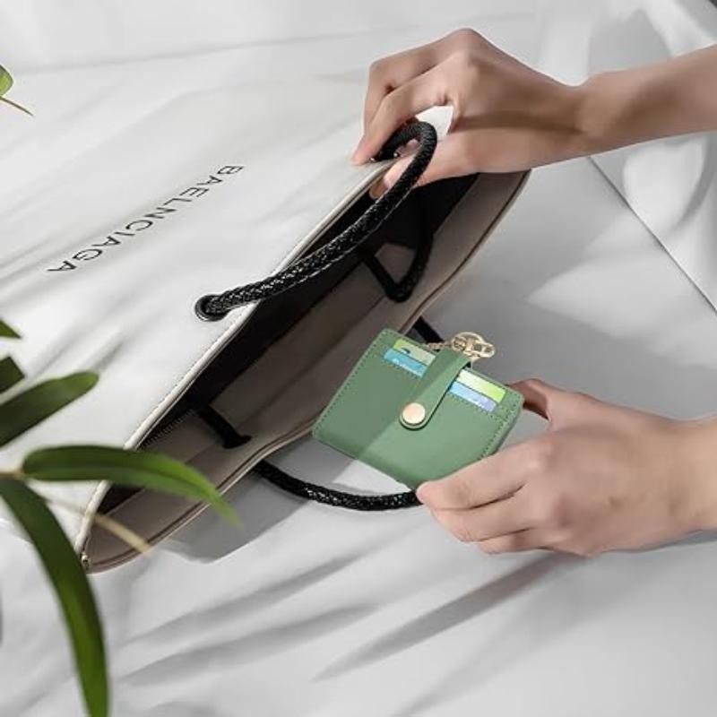 Unisex novčanik za kartice s RFID zaštitom, kratkog formata, europsko-američki stil, više pretinaca za kartice