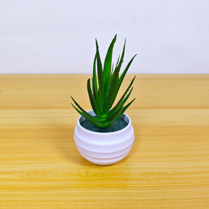 Umjetna sukulentna biljka u loncu – Aloe vera bonsai za dom i dekoraciju