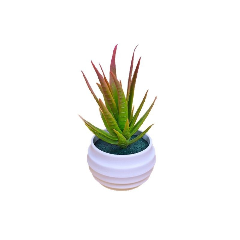 Umjetna sukulentna biljka u loncu – Aloe vera bonsai za dom i dekoraciju