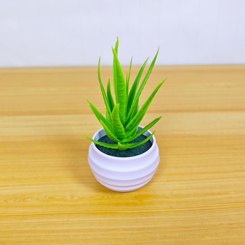 Umjetna sukulentna biljka u loncu – Aloe vera bonsai za dom i dekoraciju