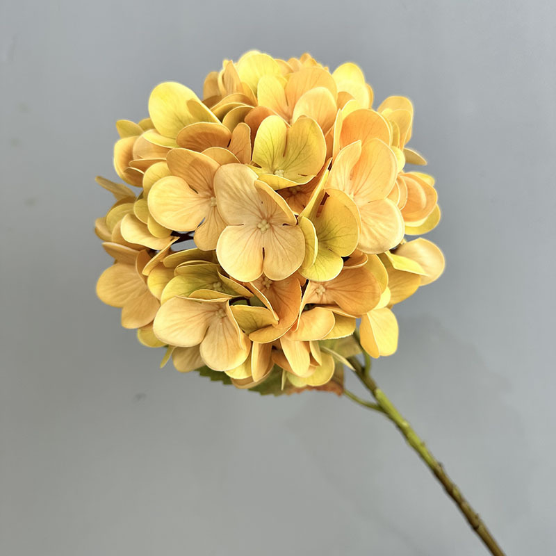Umjetni buket hortenzije, 3D ispis, jesenske boje, dvobojna hortenzija, vjenčani dekor i rekviziti za fotografiju