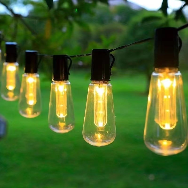 Şir de lumini LED impermeabil cu becuri G50 pentru camping – iluminare ambientală pentru cort