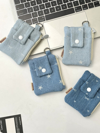 53301 Denim držač kartica s više pretinaca, kompaktan, velik kapacitet, zaštita za identifikacijske i kreditne kartice