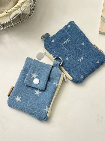 53301 Denim držač kartica s više pretinaca, kompaktan, velik kapacitet, zaštita za identifikacijske i kreditne kartice