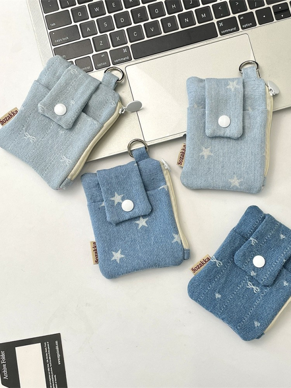 53301 Denim držač kartica s više pretinaca, kompaktan, velik kapacitet, zaštita za identifikacijske i kreditne kartice