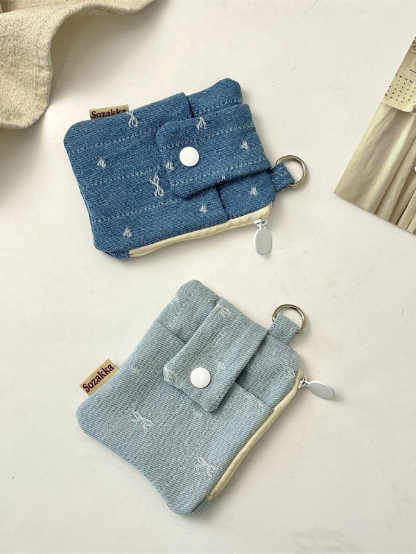 53301 Denim držač kartica s više pretinaca, kompaktan, velik kapacitet, zaštita za identifikacijske i kreditne kartice