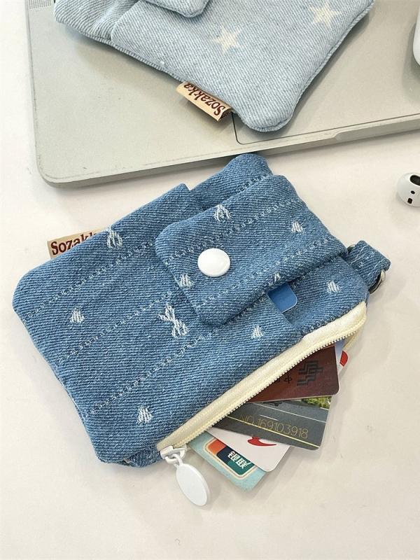 53301 Denim držač kartica s više pretinaca, kompaktan, velik kapacitet, zaštita za identifikacijske i kreditne kartice