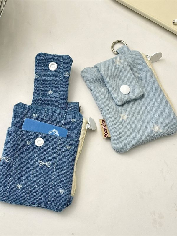 53301 Denim držač kartica s više pretinaca, kompaktan, velik kapacitet, zaštita za identifikacijske i kreditne kartice