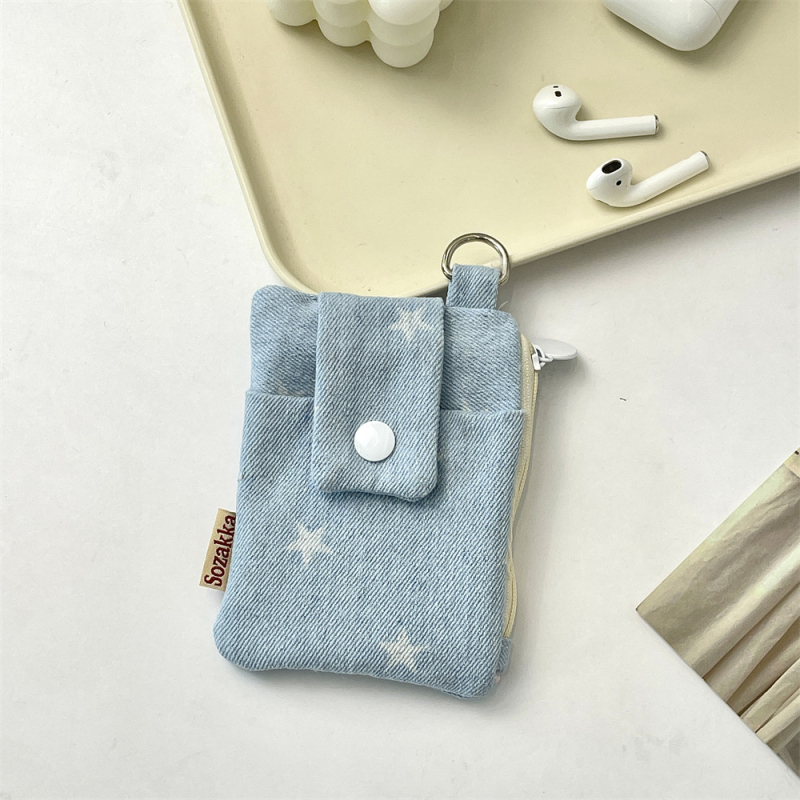 53301 Denim držač kartica s više pretinaca, kompaktan, velik kapacitet, zaštita za identifikacijske i kreditne kartice