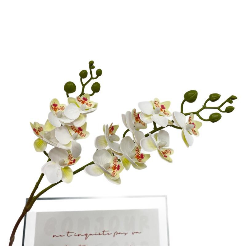 Mini umjetni Phalaenopsis cvijet – realistična dekoracija za dnevni boravak, stol za kavu ili TV ormarić